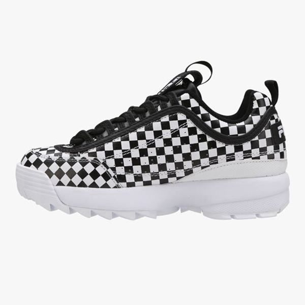 Fila Heritage Sko Herr Vita / Svarta - Disruptor 2 Checker,48971-WPCG